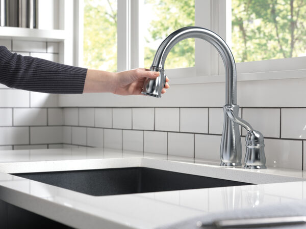 Arctic Stainless Delta 978-ARWE-DST Leland Pull-Down Kitchen Faucet